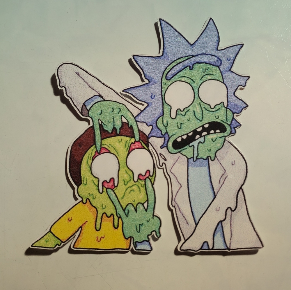 3 Pk Slime Rick & Morty Stickers Weatherproof